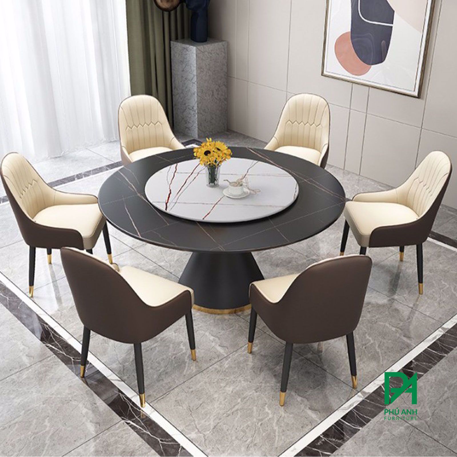 Bộ bàn ăn tròn - FURNI JSC - Nhà cung cấp nội thất chuyên nghiệp
